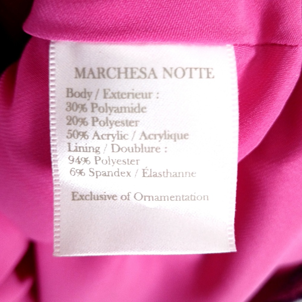 Marchesa Notte Dress Womens 14 Pink Beaded Cocktail Fit & Flare Sleeveless NWT - Picture 9 of 10